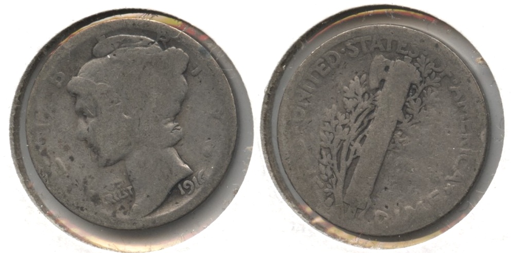 1916-S Mercury Dime AG-3 #c