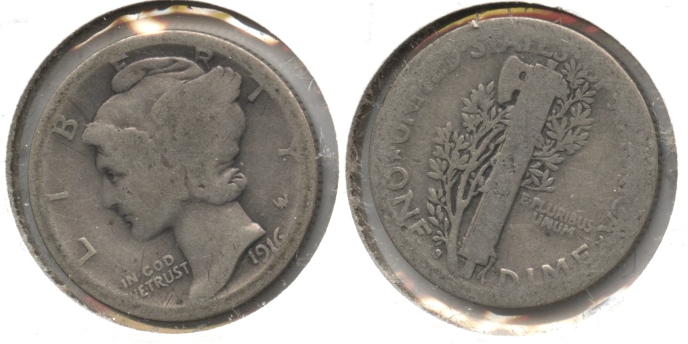 1916-S Mercury Dime AG-3 #d