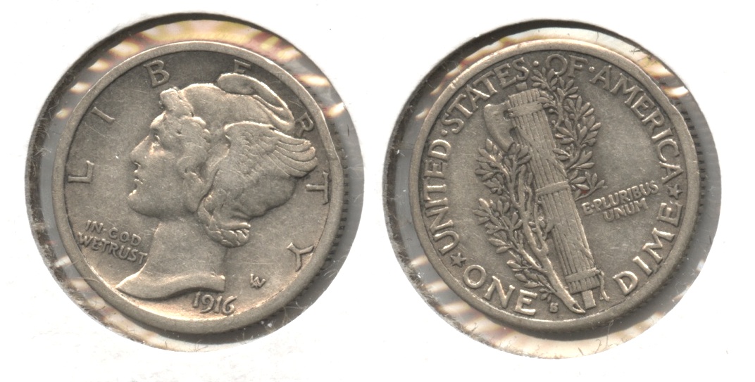 1916-S Mercury Dime EF-40