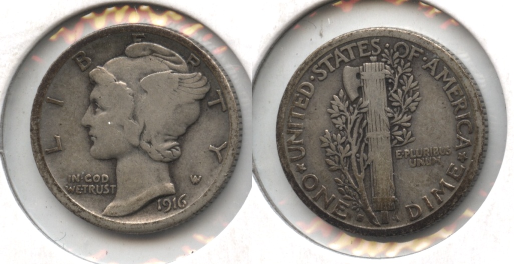 1916-S Mercury Dime VG-10