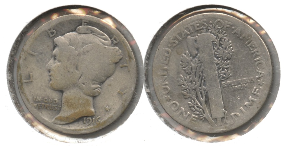1916 Mercury Dime AG-3 #i