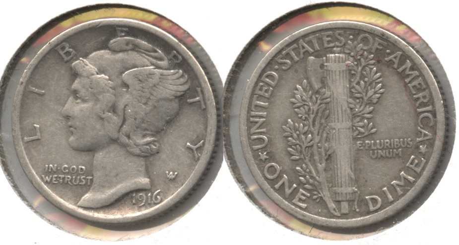 1916 Mercury Dime Fine-12 #c