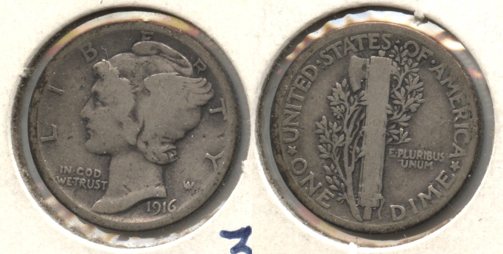 1916 Mercury Dime Good-4 #i