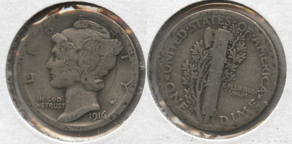 1916 Mercury Dime Good-4 #n