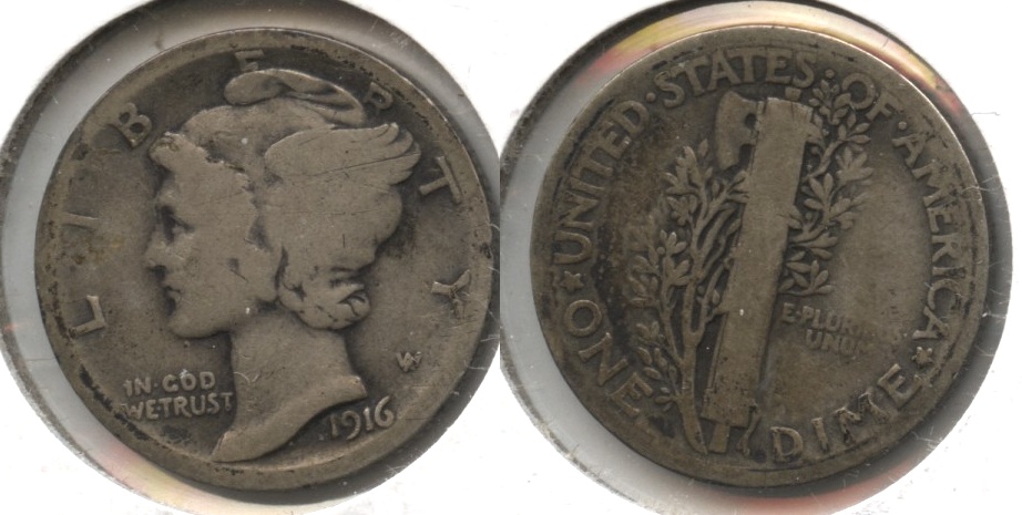 1916 Mercury Dime Good-4 #q