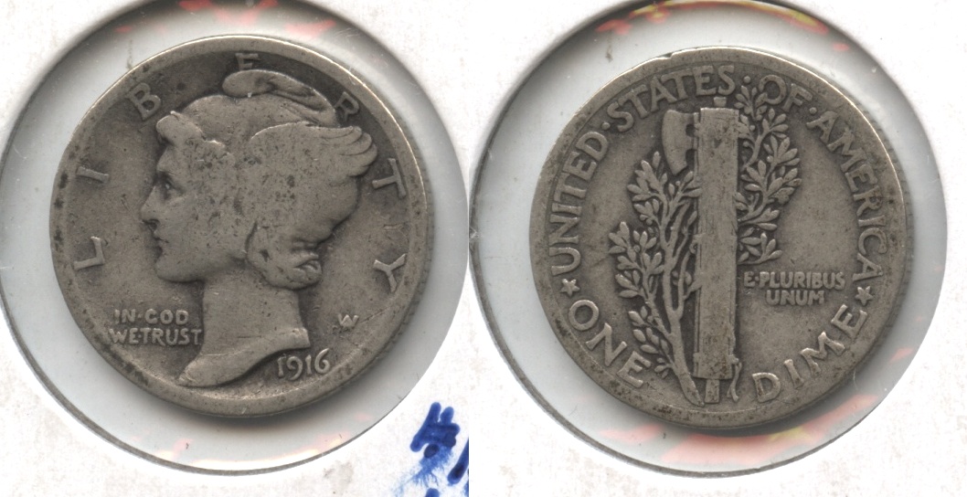 1916 Mercury Dime Good-4 #s