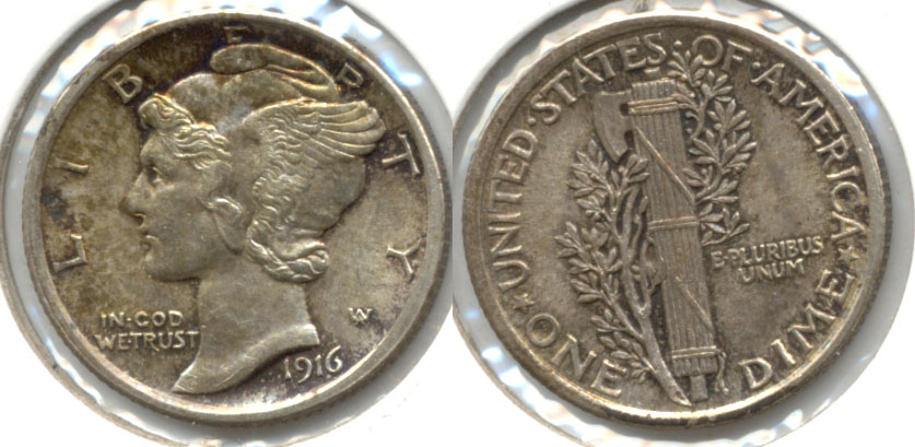 1916 Mercury Dime MS-60