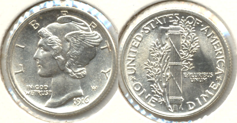 1916 Mercury Dime MS-63