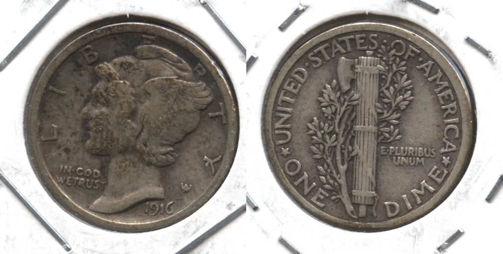 1916 Mercury Dime VF-20 #e