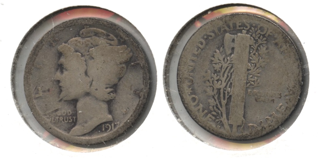 1917-S Mercury Dime AG-3