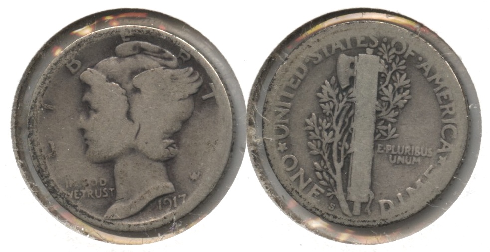 1917-S Mercury Dime AG-3 #c