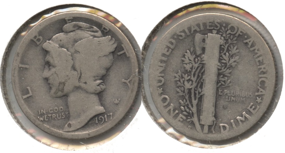 1917-S Mercury Dime AG-3 #d