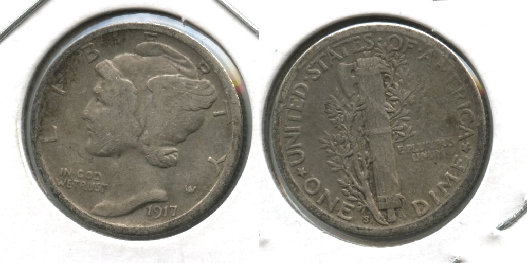 1917-S Mercury Dime Fine-12 #b