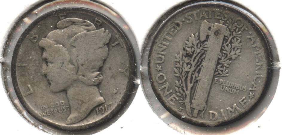 1917-S Mercury Dime VG-8
