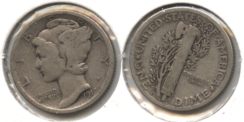 1917-S Mercury Dime VG-8 #a