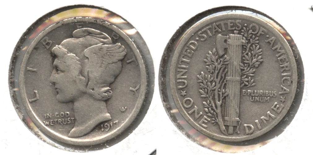 1917 Mercury Dime VF-20 #a
