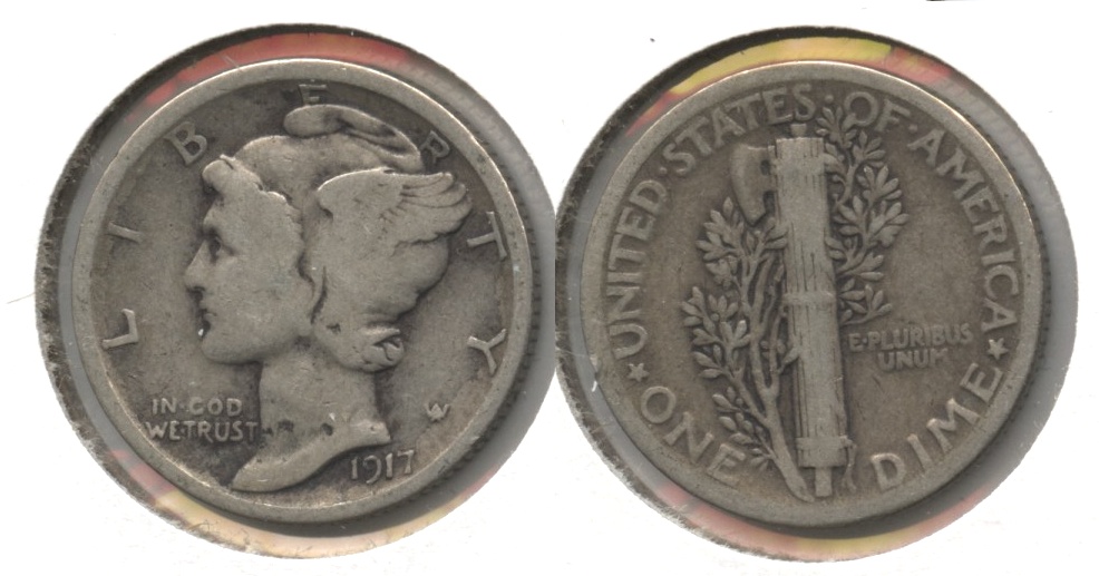 1917 Mercury Dime VG-8 #b