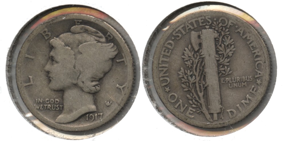 1917 Mercury Dime VG-8 #f