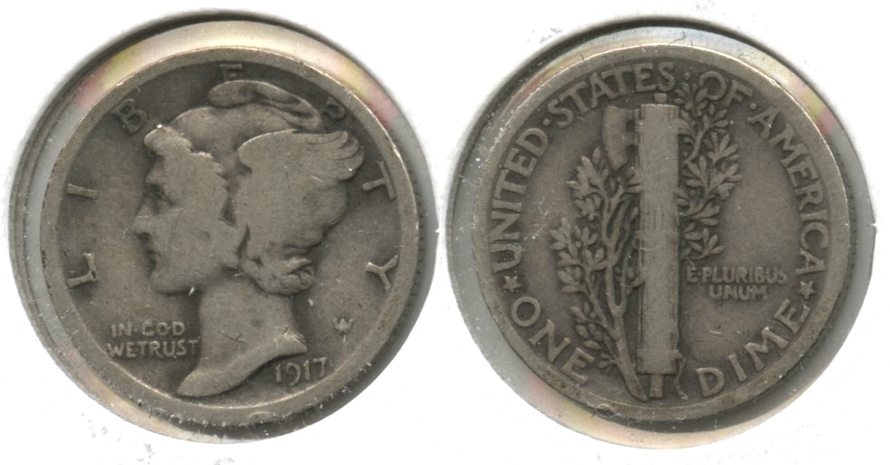 1917 Mercury Dime VG-8 #i