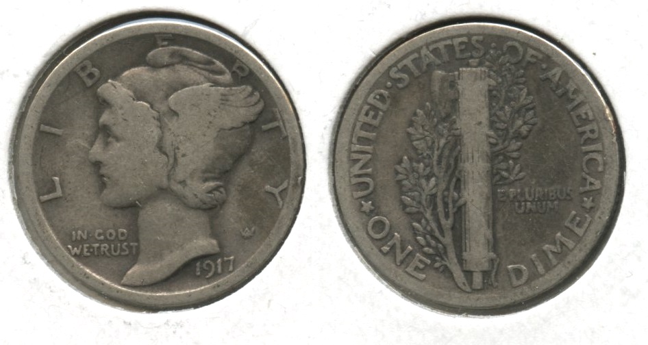 1917 Mercury Dime VG-8 #l