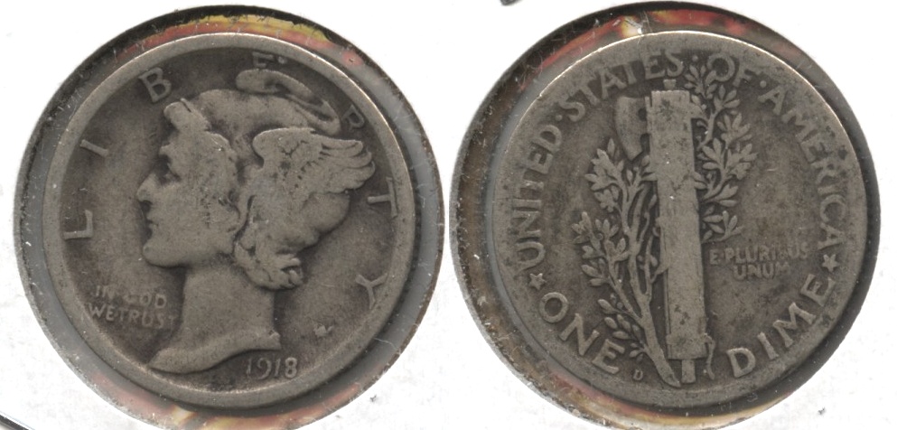 1918-D Mercury Dime Good-4 #a