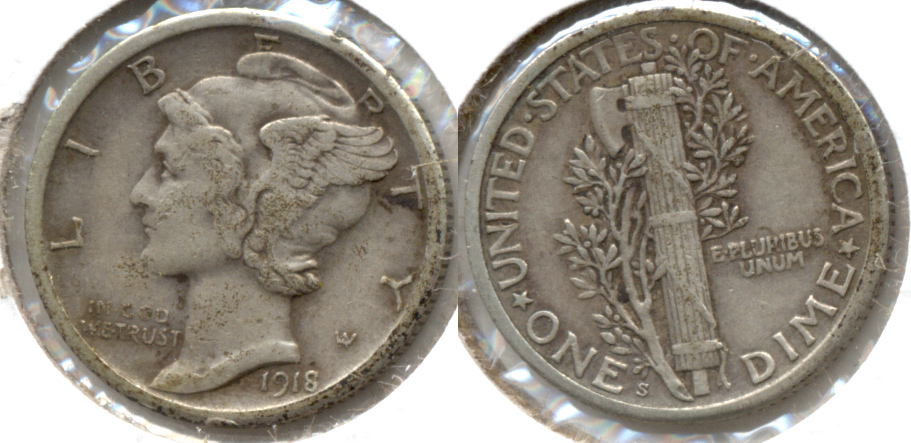 1918-S Mercury Dime VF-20 a