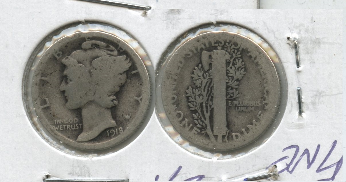 1918 Mercury Dime AG-3
