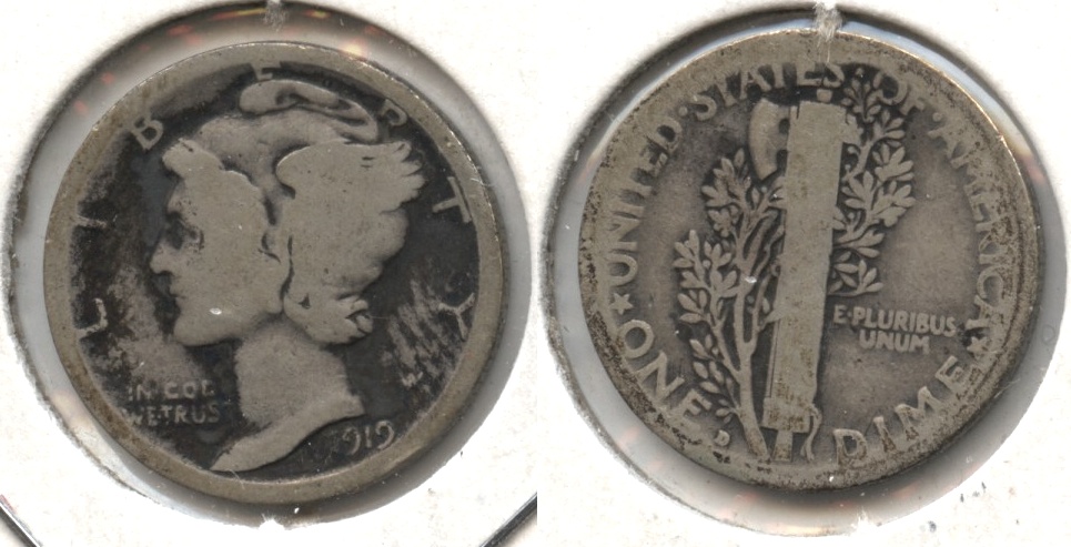 1919-D Mercury Dime AG-3 #b