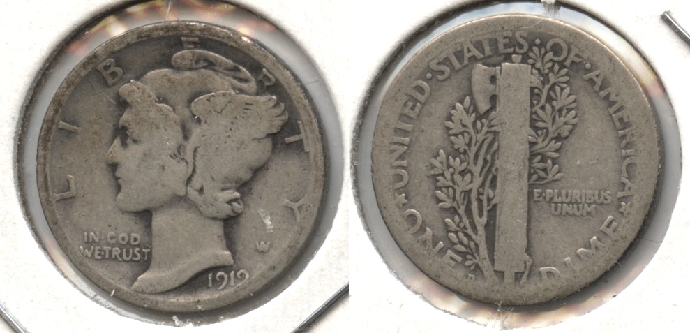 1919-D Mercury Dime AG-3 #c