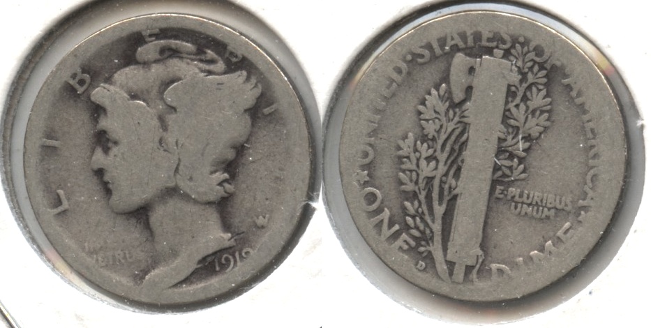 1919-D Mercury Dime AG-3 #g