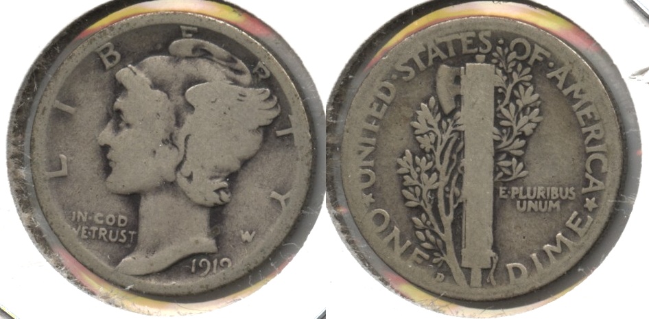 1919-D Mercury Dime Good-4 #a