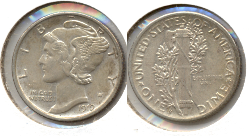 1919-S Mercury Dime AU-50