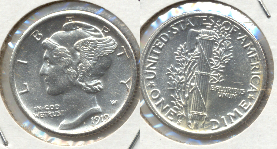 1919-S Mercury Dime MS-60