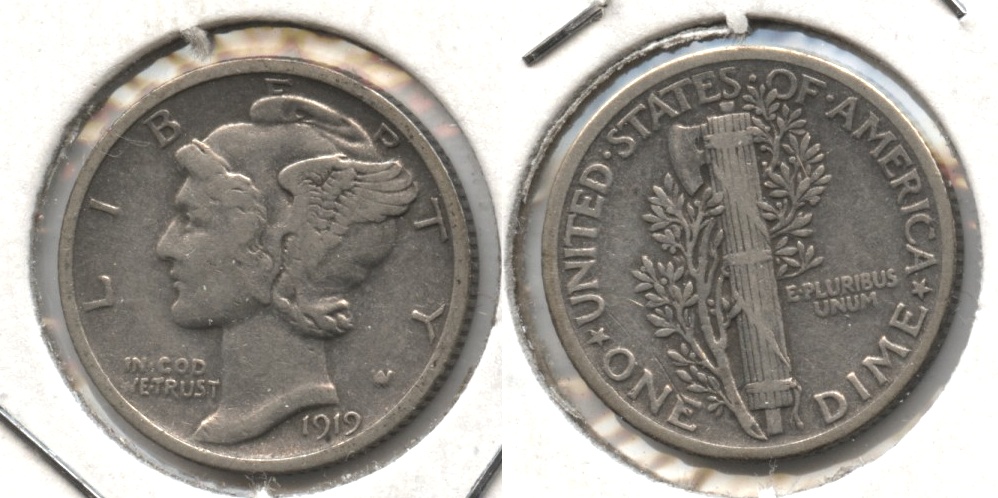 1919 Mercury Dime Fine-12 #b