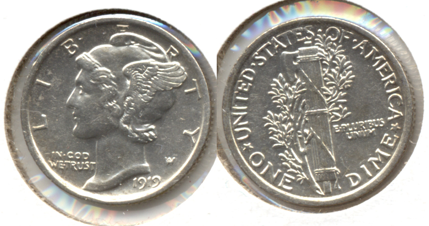 1919 Mercury Dime MS-60