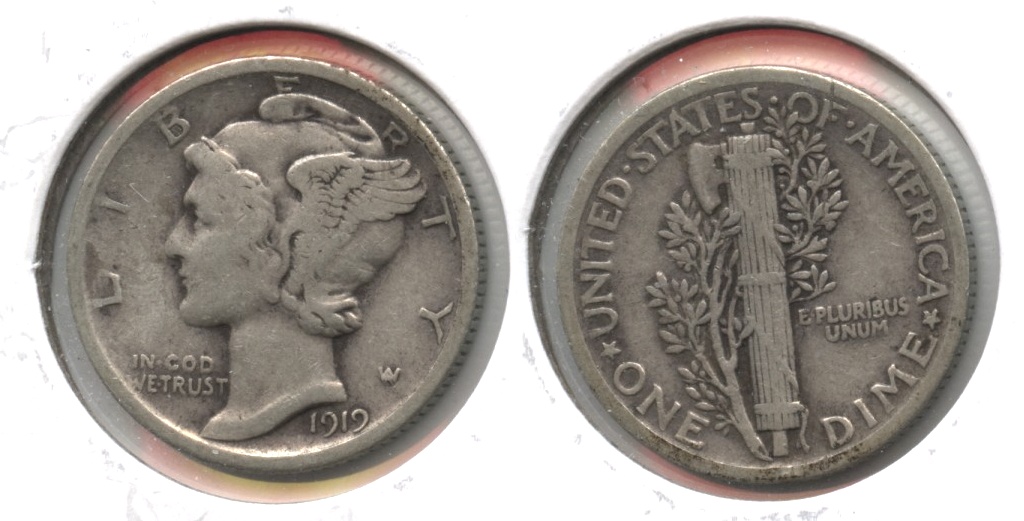 1919 Mercury Dime VF-20