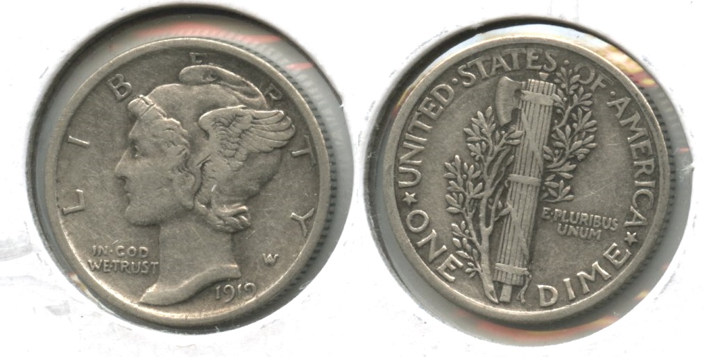 1919 Mercury Dime VF-20 #d