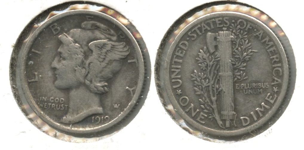 1919 Mercury Dime VF-20 #f