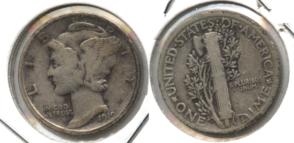 1919 Mercury Dime VG-8