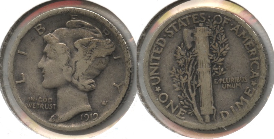 1919 Mercury Dime VG-8 #c