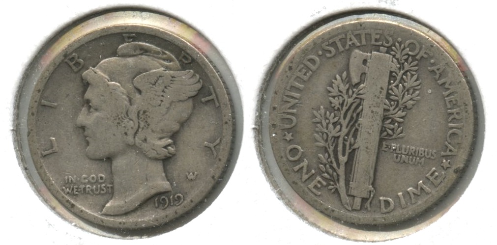 1919 Mercury Dime VG-8 #d