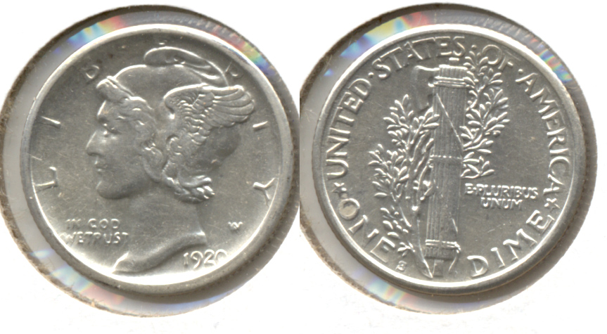 1920-S Mercury Dime AU-55