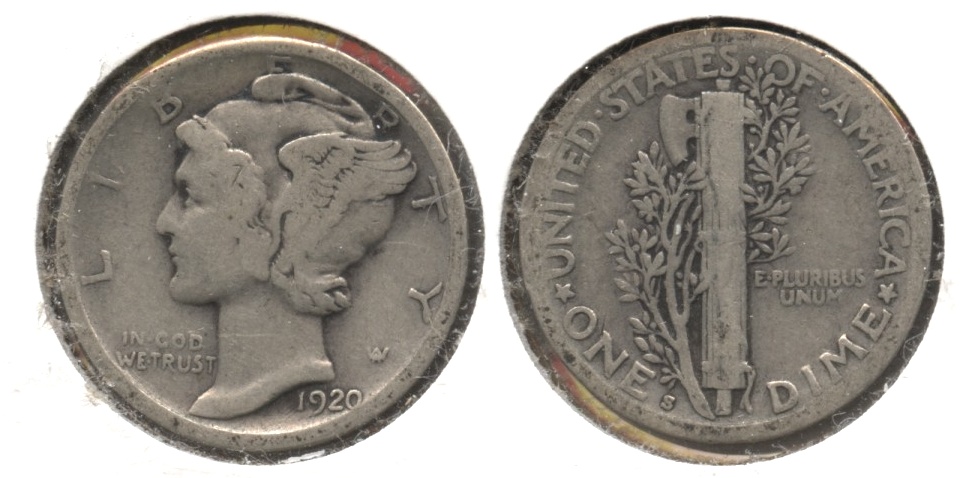 1920-S Mercury Dime VG-8 #a