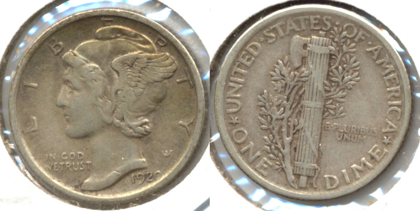 1920 Mercury Dime EF-40 a