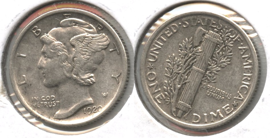 1920 Mercury Dime EF-40 #e