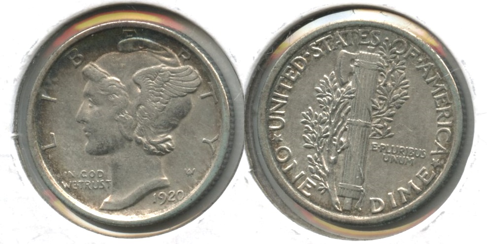 1920 Mercury Dime EF-40 #f