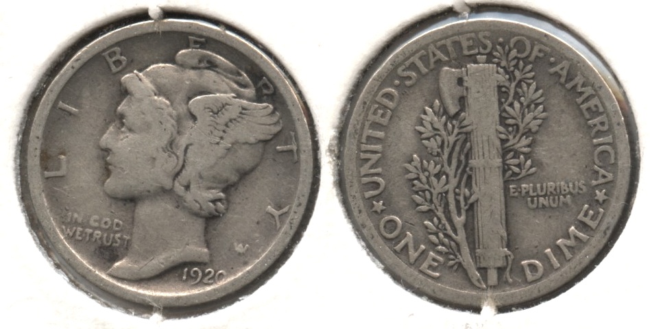 1920 Mercury Dime Fine-12 #h