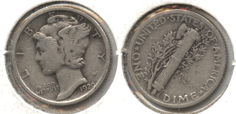 1920 Mercury Dime Fine-12 #j