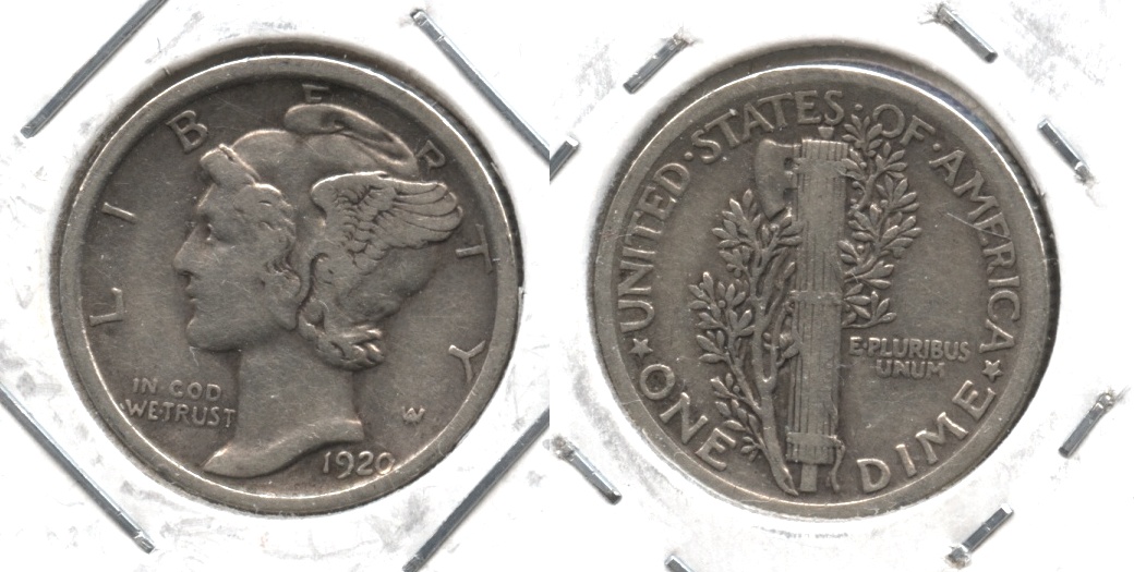 1920 Mercury Dime Fine-12 #m