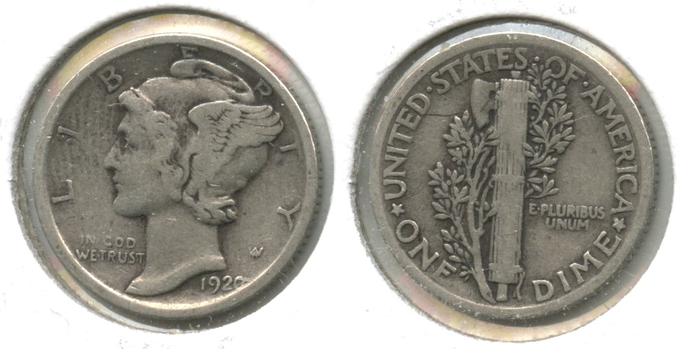 1920 Mercury Dime Fine-12 #o